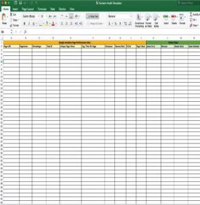 Excel Spreadsheet Emply Template | Growth Hackers