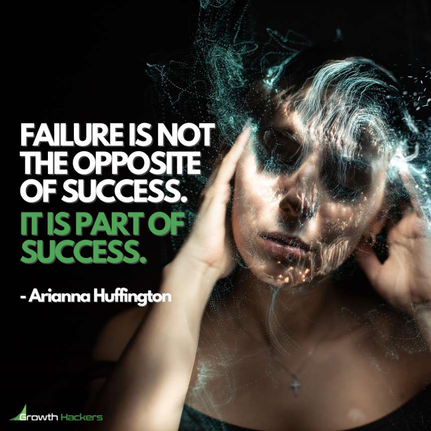 Failure is not the opposite of success; it's part of success._ Arianna Huffington Quote