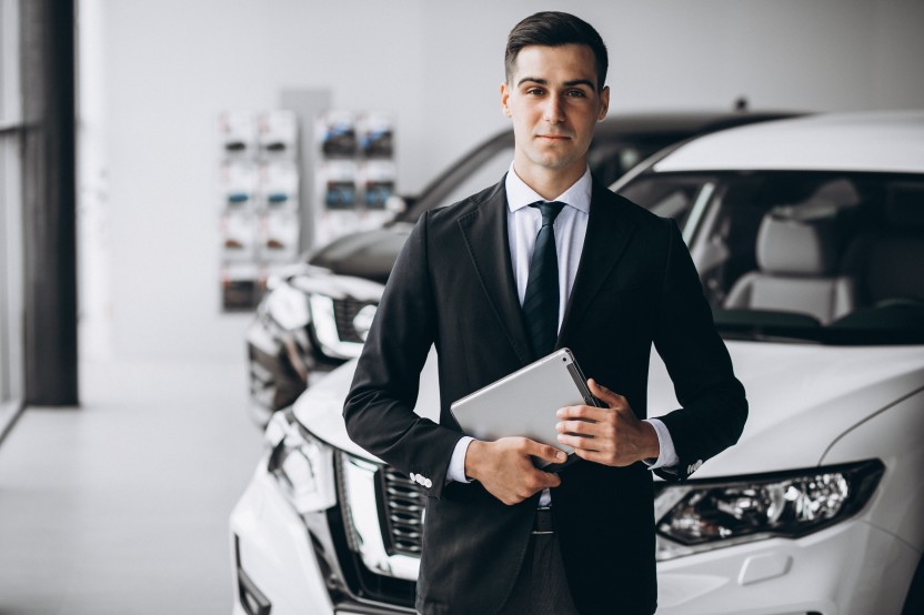 Auto Dealer Car Salesman Man Selling Cars