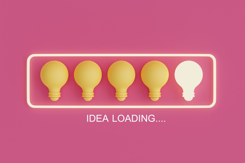 Idea Loading Load Business Ideas Ideation Lightbulb Lightbulbs