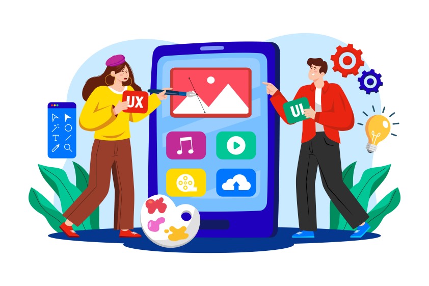 UX UI User Experience Graphic Flat People Design