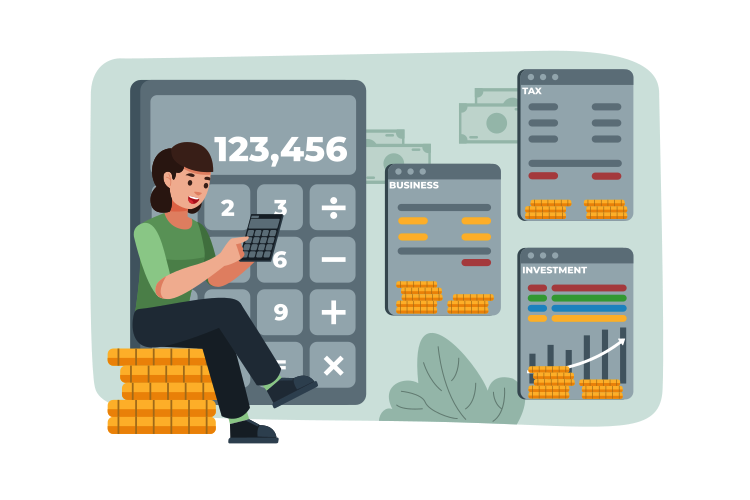 Cost Effective Marketing Strategy Calculator Calculate Illustration Drawing Concept