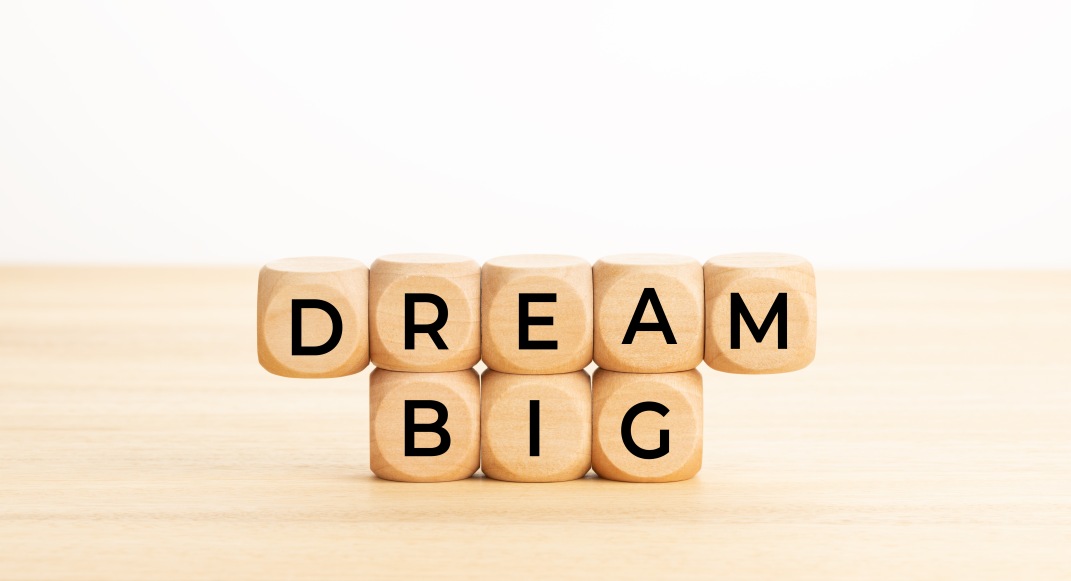 Dream Big Wooden Cubes Large Goals Target Vision