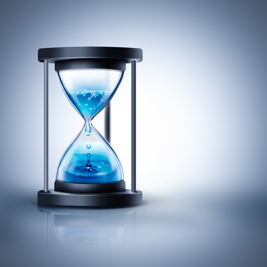 Save Time Hourglass Blue Productivity Management