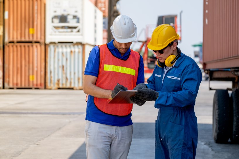 Cargo Workers Truck Driver Data Analytics Containers