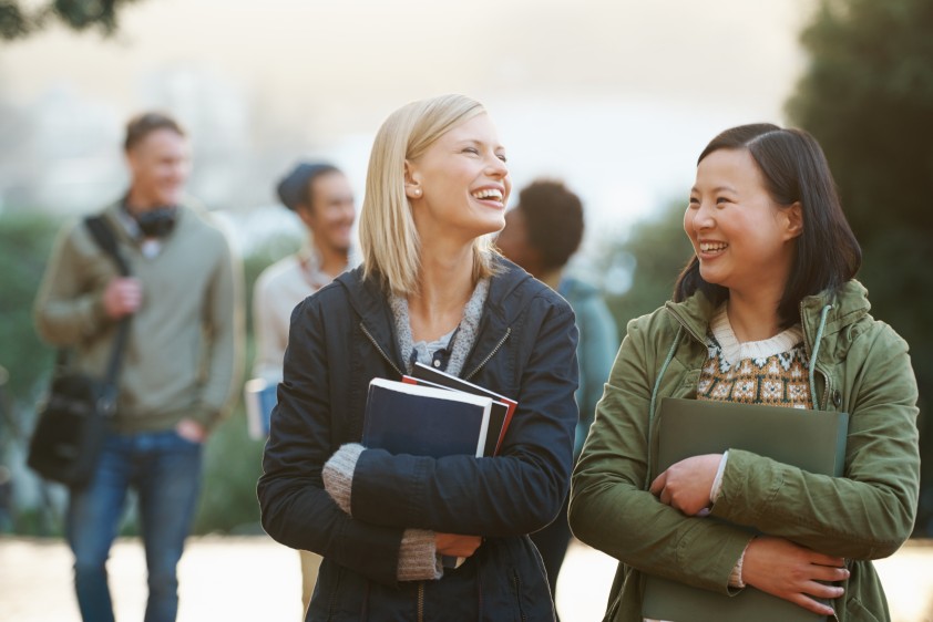 College Students Happy University Higher Education Campus