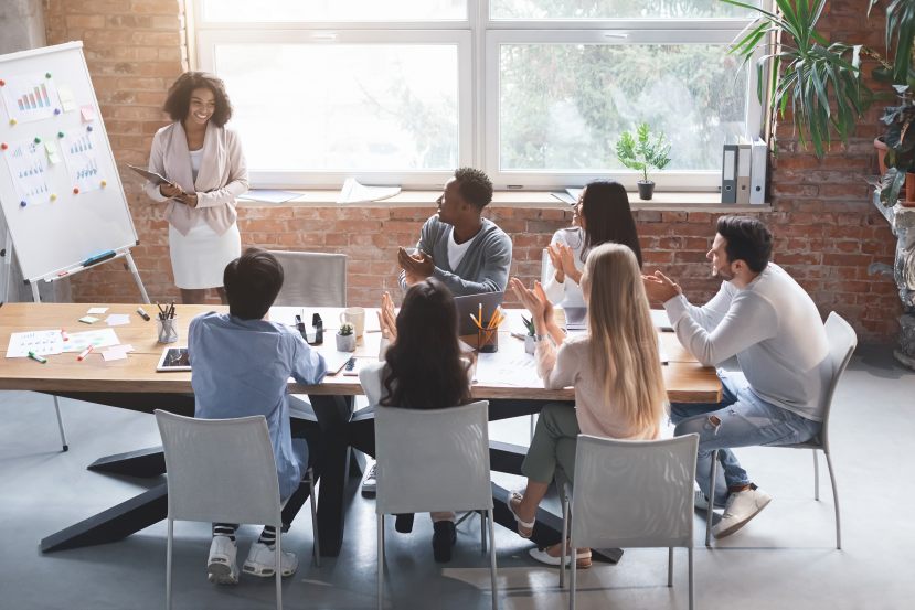 Marketing Presentation Meeting Room Speaking Whiteboard Business Office Team