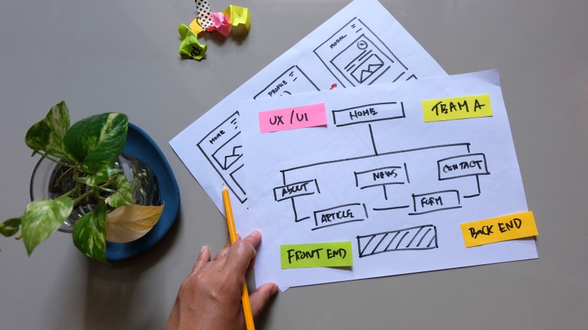 UX UI Design User Experience Interface Paper Draft Drawing Pen