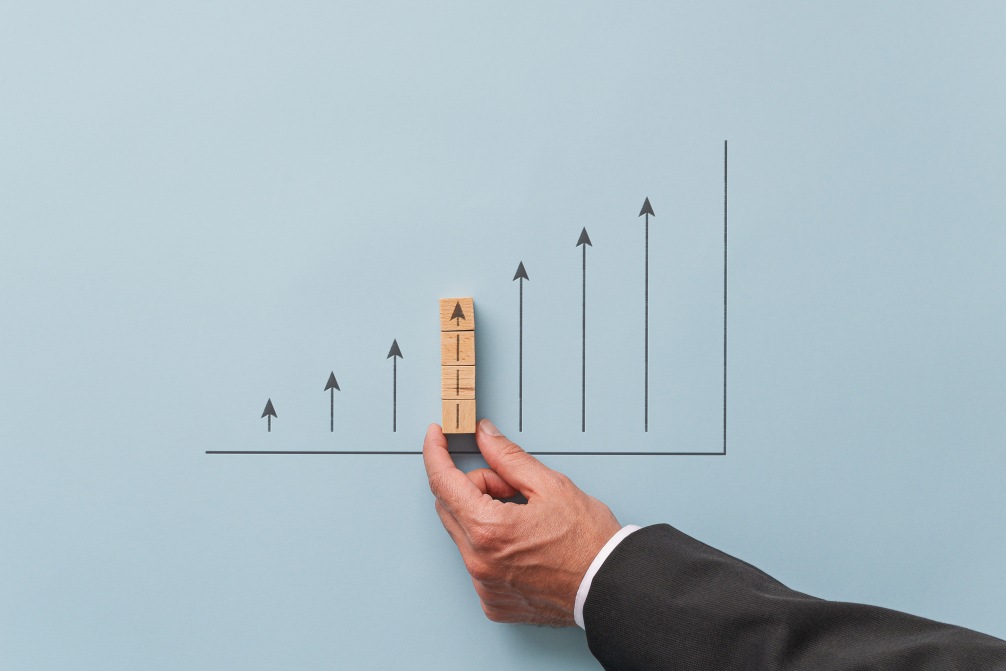 Business Growth Marketing Chart Graph Businessman Hand Board