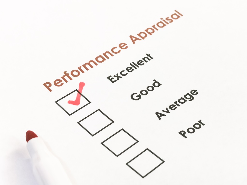 Performance Appraisal Review Feedback Excellent Good Average Poor Form Survey