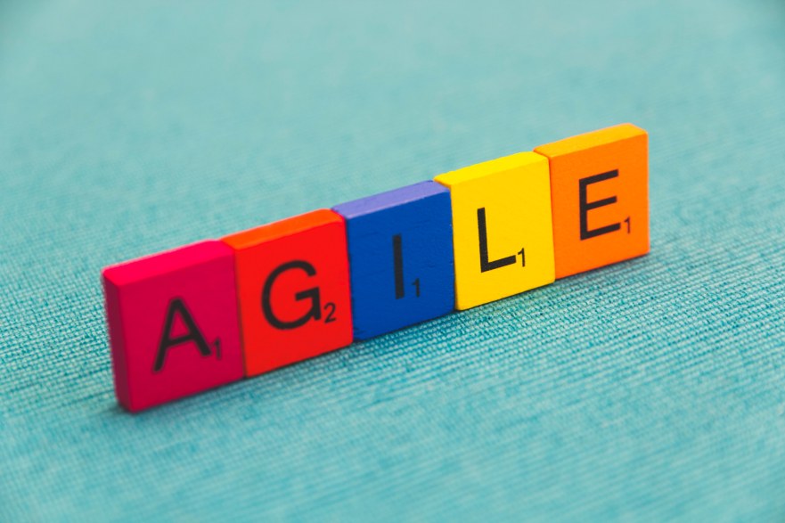 Adopt Agile Principles Colorful Letters Methodology Flexibility