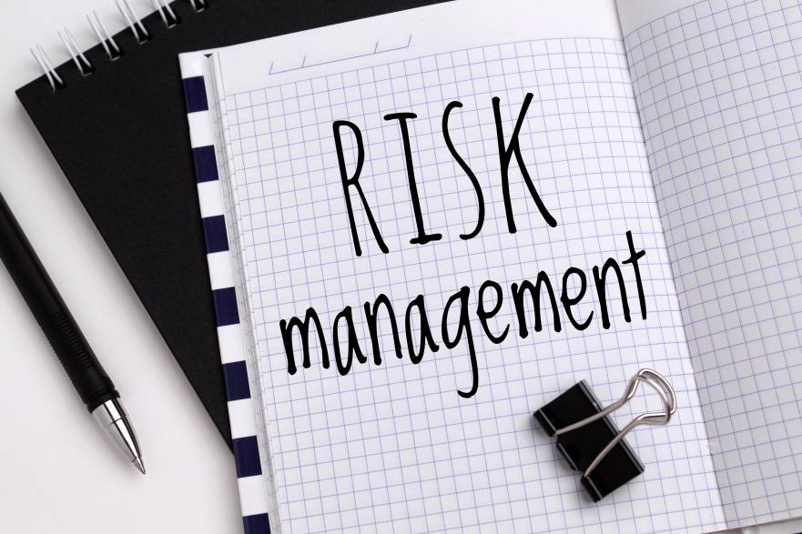 Risk Management Words Written Notebook Paperclip