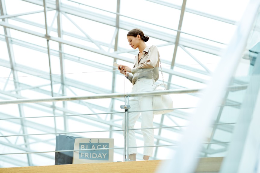 Woman Shopping Modern Center Commercial Female Shopper