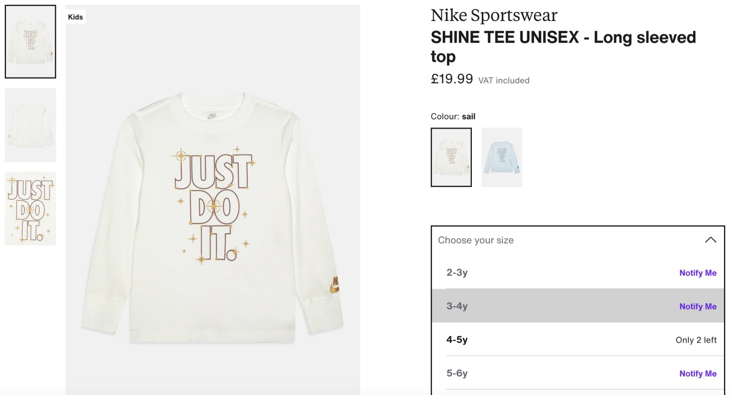 Nike Sportswear Long Sleeves Kids Product Page