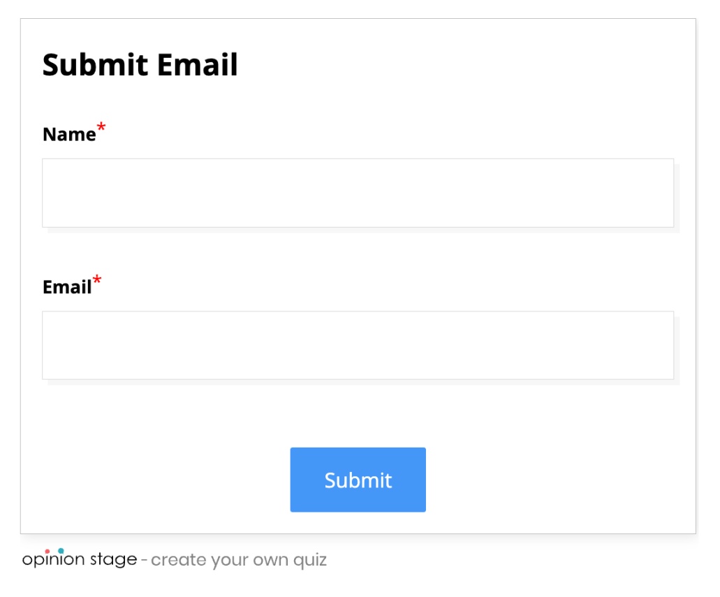 Submit Email Box Sample Opinion Stage