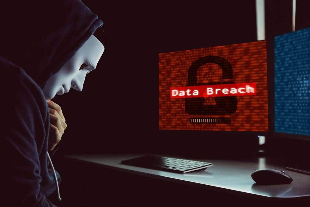 Data Breach Anonymous Mask Hacker Hacking Malware Virus Cyber Attack