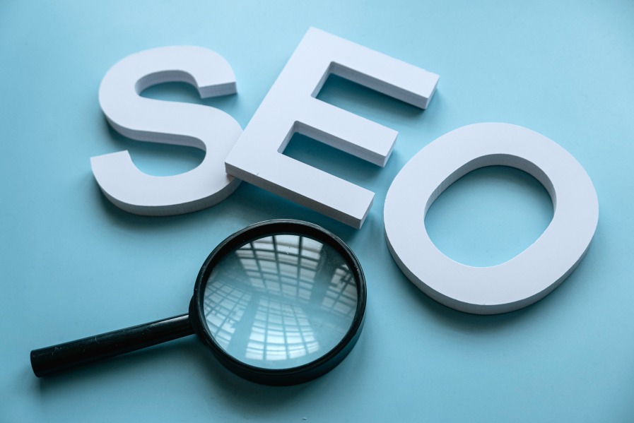 SEO Concept Glass Magnifyer Search Engine Optimization