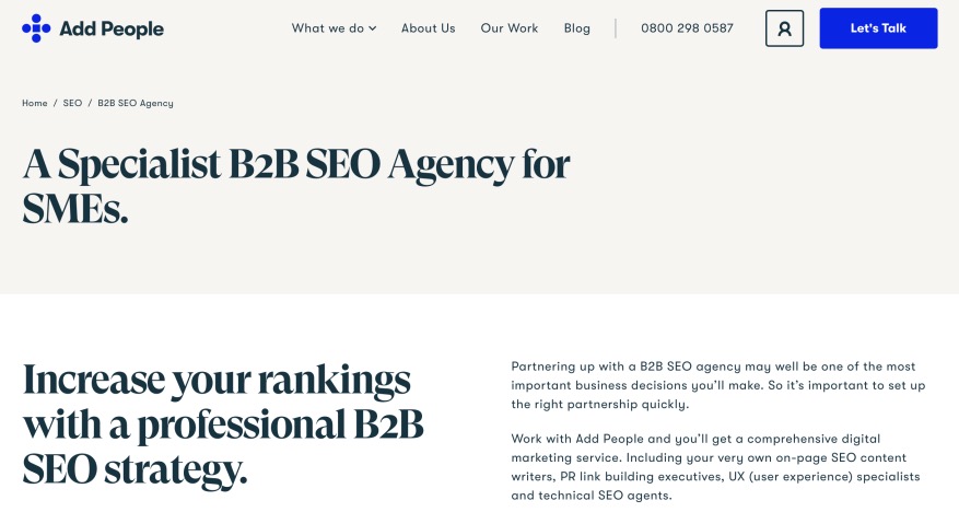 Add People B2B Search Engine Optimization Company