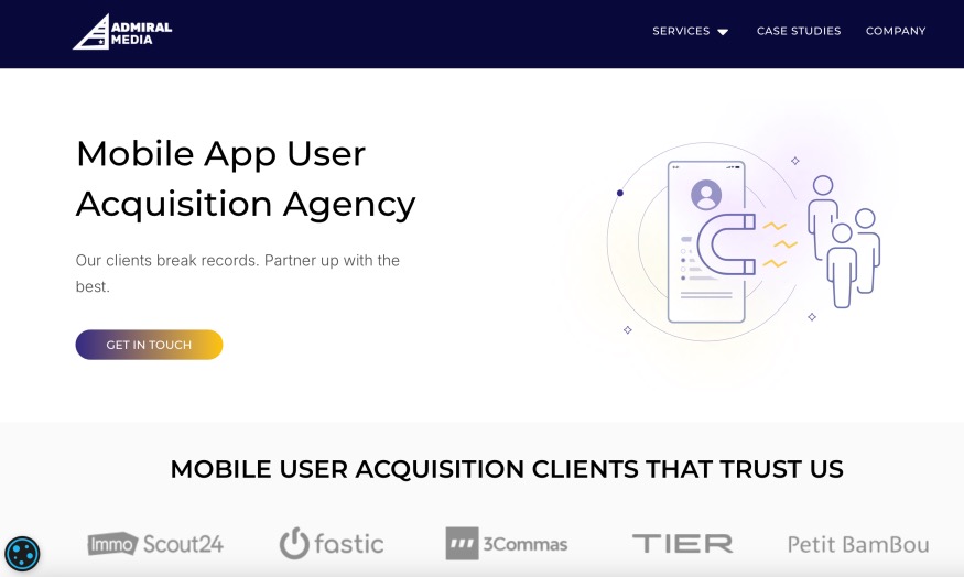 Admiral Media Mobile App User Acquisition Agency