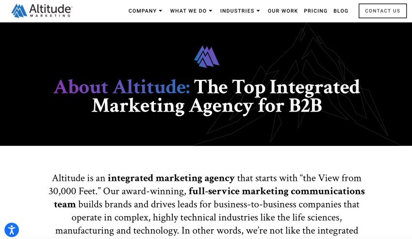 Altitude Best B2B Integrated Marketing Agency