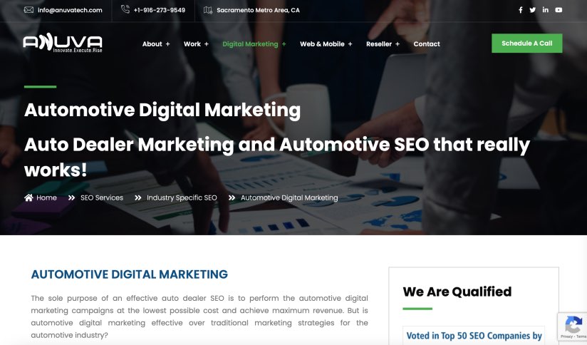 Anuva Best Automotive SEO Agencies