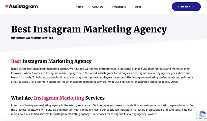 Assistagram Top Instagram Marketing Company