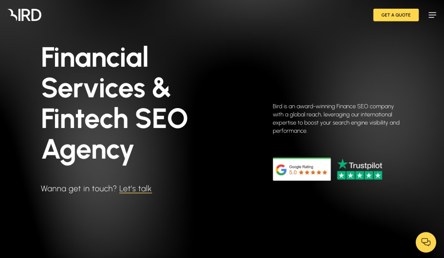 Bird Marketing Best SEO Agency for FinTech Companies