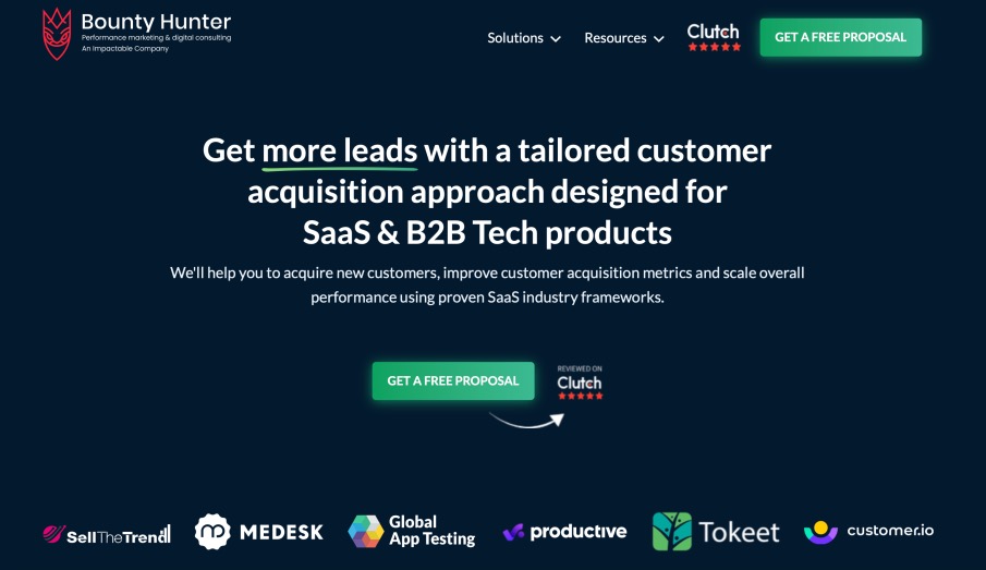 Bounty Hunter B2B SaaS Customer Acquisition Company