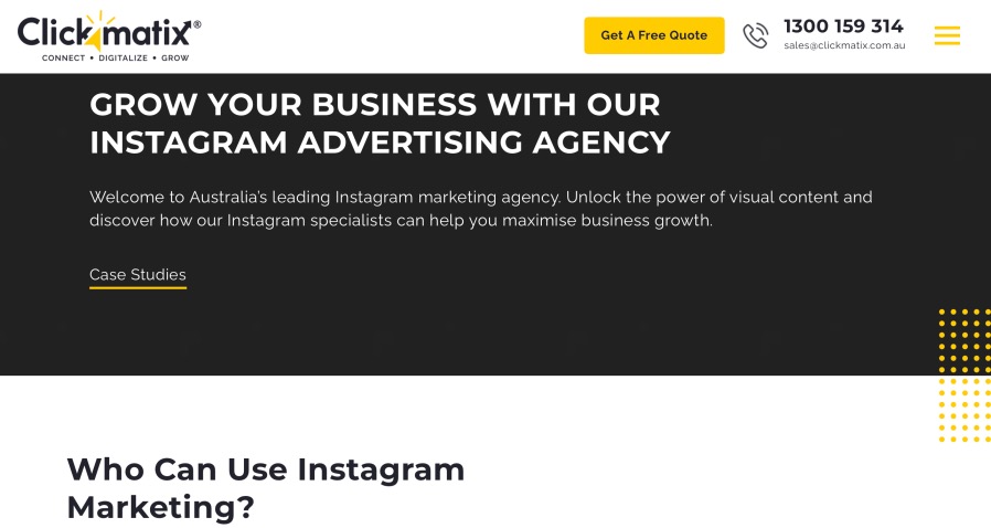 Clickmatix Best Instagram Advertising Agency