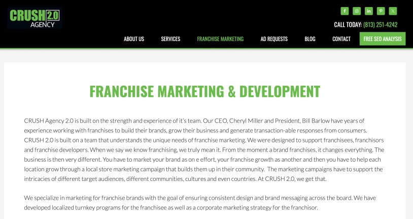 Crush 2.0 Best Franchise Digital Marketing Company