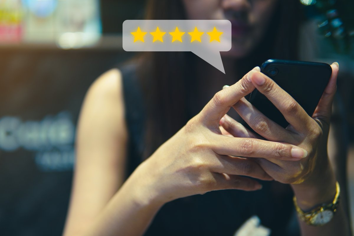 Customer review good rating concept