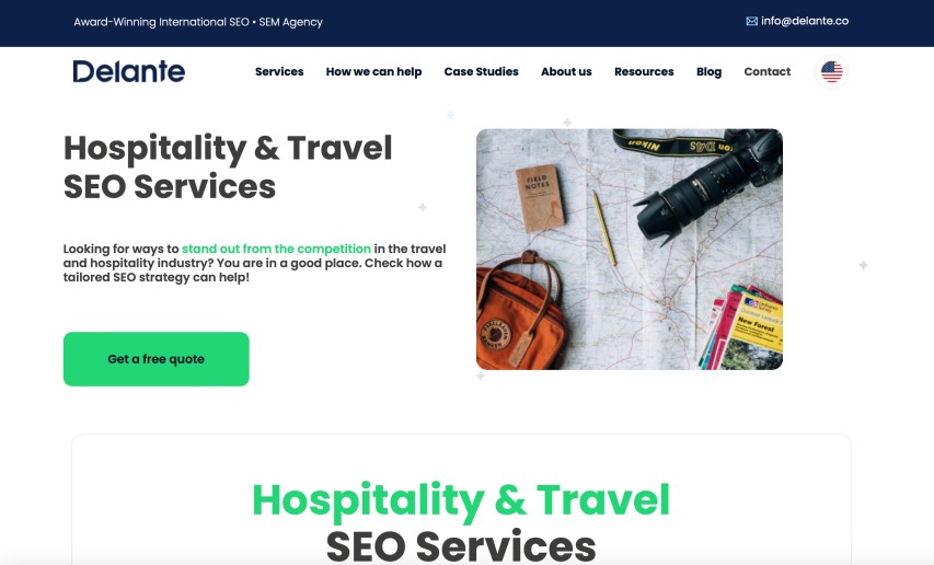 Delante Best Hospitality and Travel SEO Services