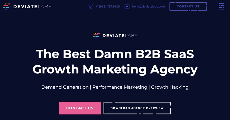 Deviate Labs B2B SaaS Marketing Services