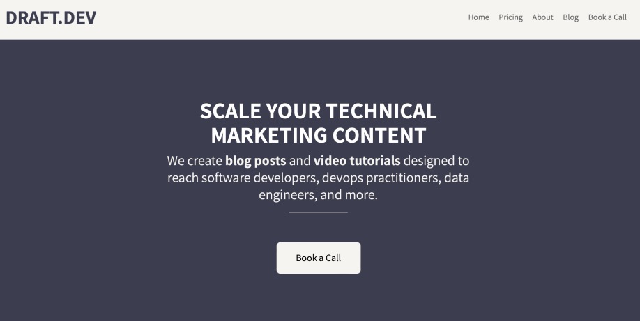 Draft.Dev Technical Content Marketing Agency