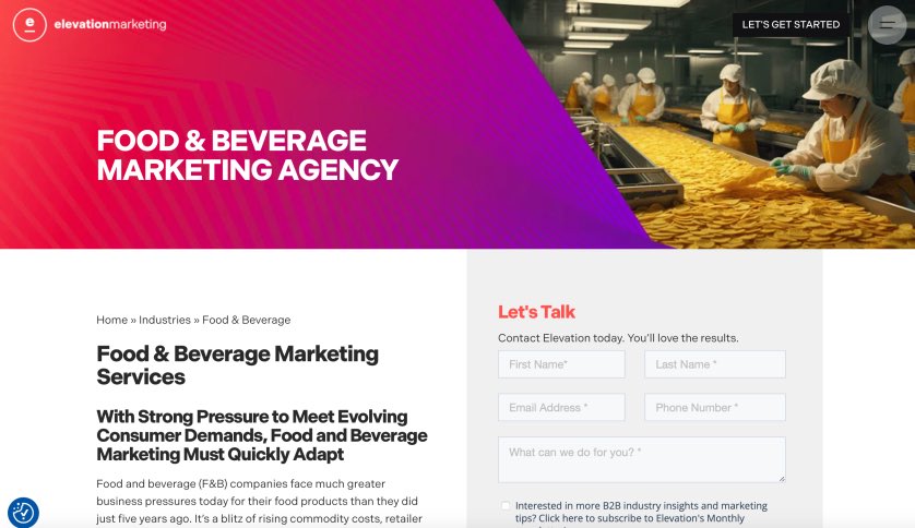 Elevation Marketing B2B Food Branding Agency