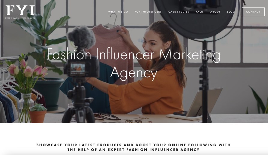 FYI Find your Influencer Fashion Marketing Agency