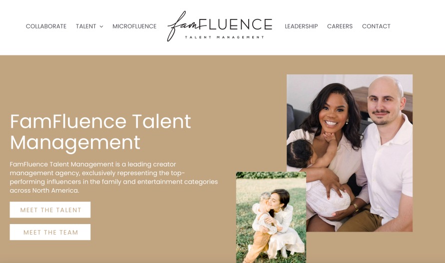 FamFluence Best Influencer Talent Management Agency