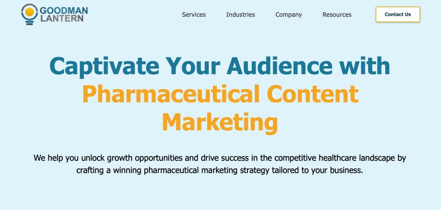 Goodman Lantern Best Pharma Marketing Agencies