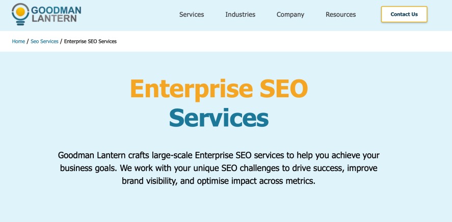 Goodman Lantern Top Enterprise SEO Services