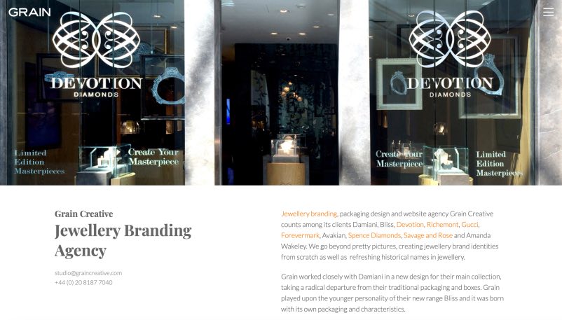 Grain Creative Best Jewelry Branding Agency