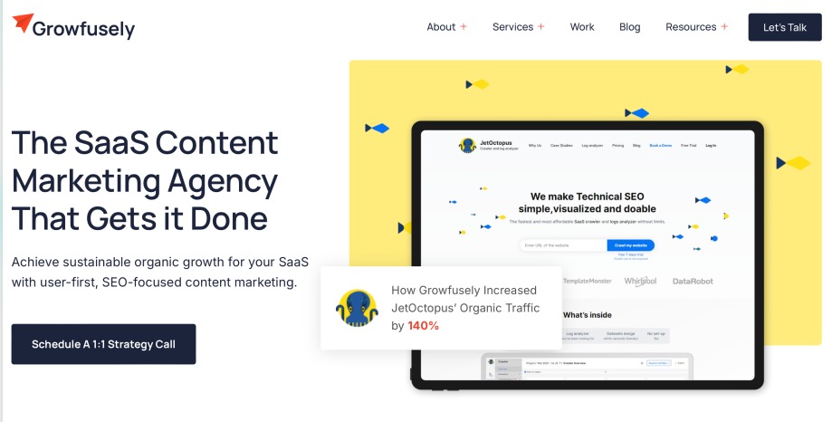 Growfusely Content Marketing Agency for SaaS Companies