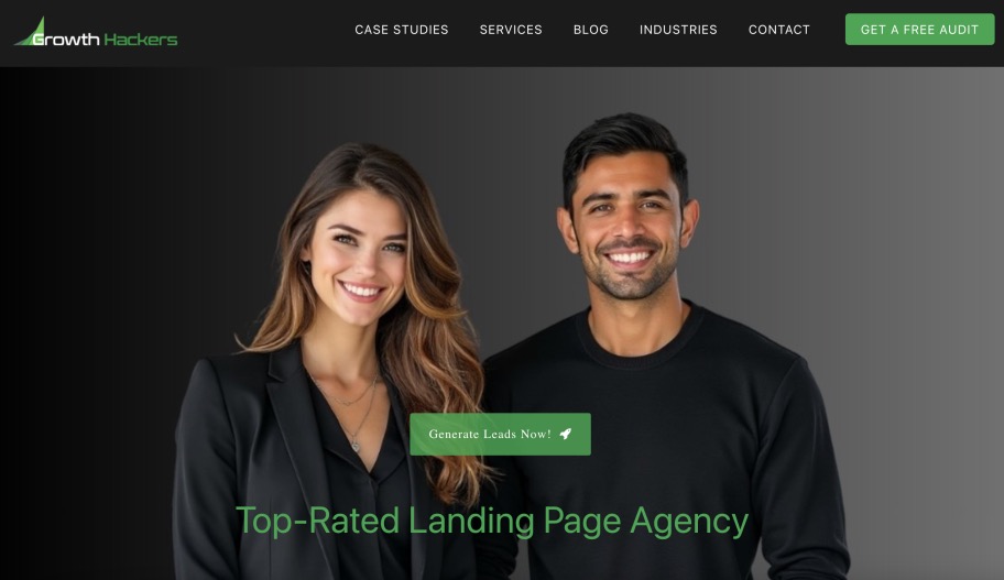 Growth Hackers Award-Winning Landing Page Company