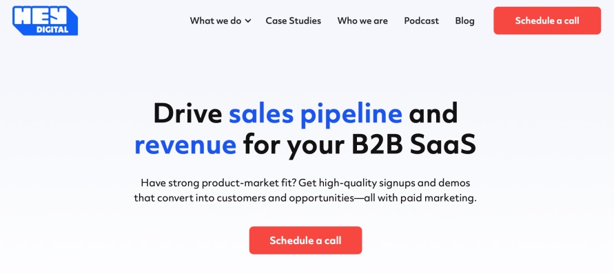 HeyDigital B2B SaaS Digital Marketing Company