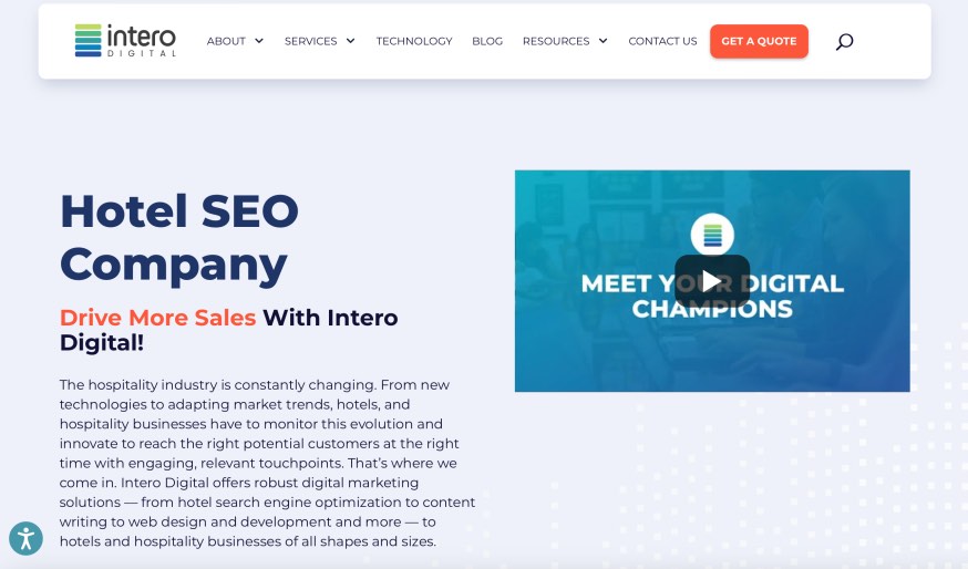 Intero Digital Leading Hospitality SEO Agency for Hotels