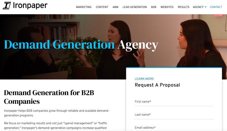 Ironpaper Full-Service B2B Demand Generation Agency