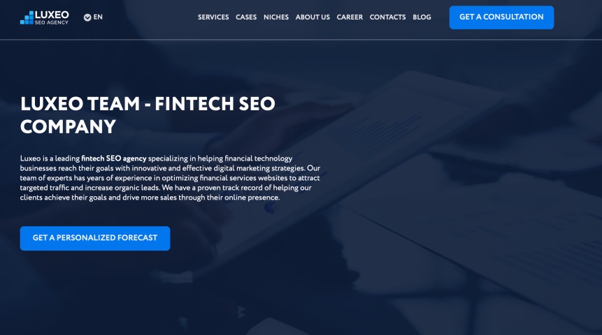 Luxeo Team Best SEO Agency for Fintech Companies and Financial Services