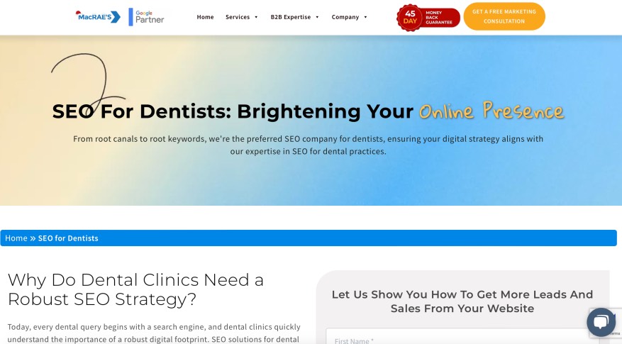 MacRAE'S Dental SEO Agencies