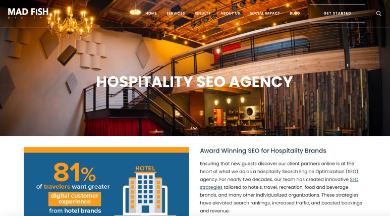 Mad Fish Digital Best SEO Agency for Hotels