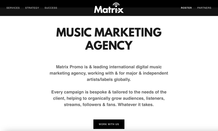 Matrix Promo Full-Service Music Marketing Agencies