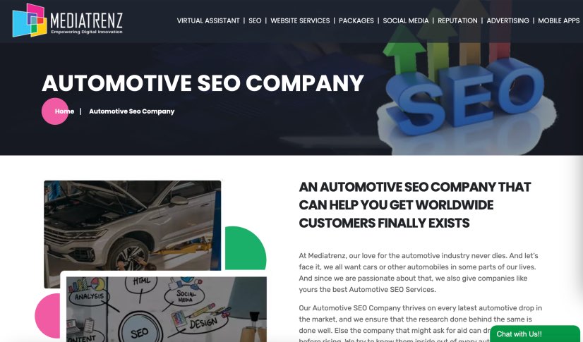 Mediatrenz Best Automotive SEO Services Agency